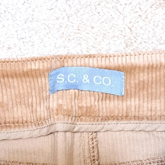 S.C. & Co Corduroy Skirt Womens Size 12 Pull On Cord Mini Skirt Tan Brown NWT - Picture 7 of 13